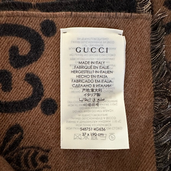 Gucci unisex Bees and stars GG jacquard scarf - Picture 8 of 10